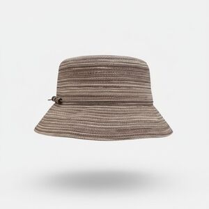 Croft & Barrow Tan Striped Women's Bucket Hat By CROFT&BARROW